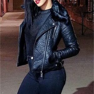 Vegan leather, motorcycle jacket. Lightly worn.